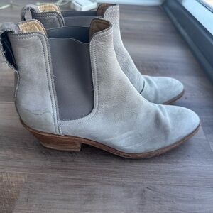Rag & Bone Gray Leather Ankle Boots